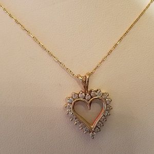Jewelry - 18k chain with 1/2ct diamond's 10k pendant Jewelry - 18k chain with 1/2ct diamond's 10k pendant